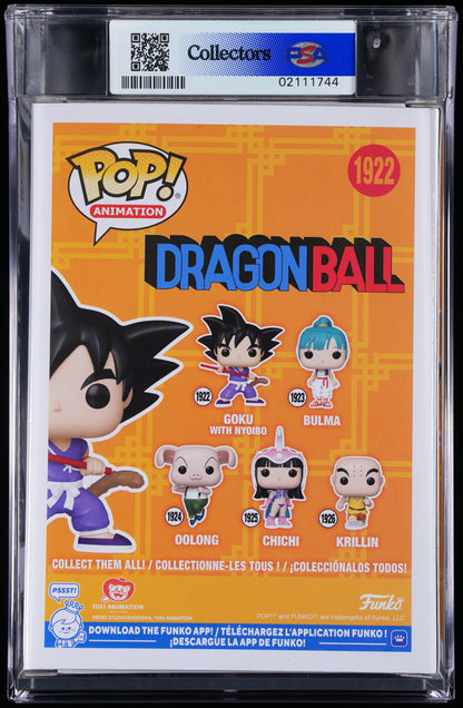 Funko Pop! PSA Graded Dragon Ball: Goku with Nyoibo PSA Graded 10 GEM MINT Vinyl Figure #1922 Cert #02111744