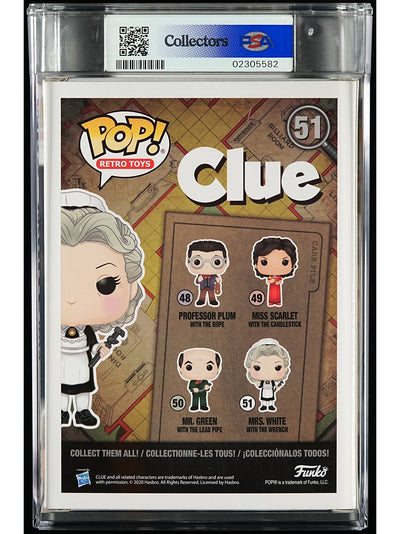 Funko Pop! Clue: Mrs. White w/ the Wrench PSA Graded Vinyl Figure #51 Cert #02305582
