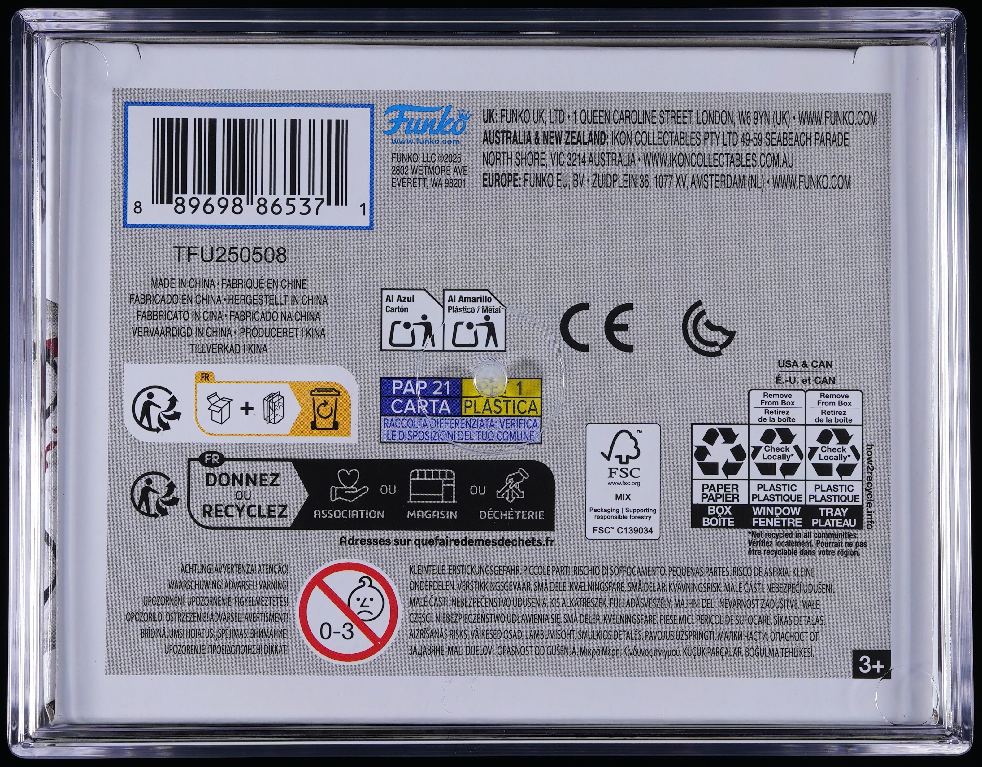 Funko Pop! PSA Graded Terrifier 2: Art the Clown with Head PSA Graded 10 GEM MINT Vinyl Figure #1796 Cert #02309132