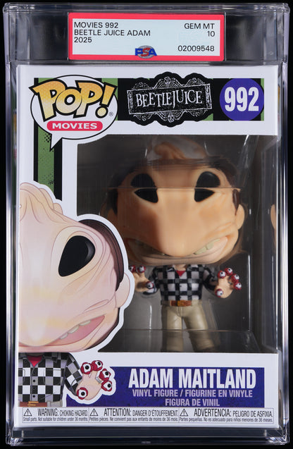 Funko Pop! PSA Graded Beetlejuice: Adam Maitland PSA Graded 10 GEM MINT Vinyl Figure #992 Cert #02009548