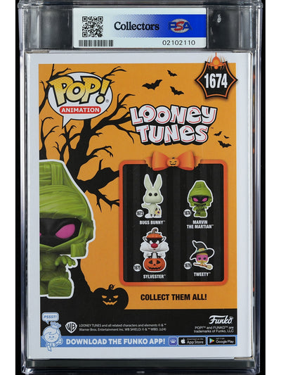 Funko Pop! Looney Tunes: Marvin the Martian PSA Graded Vinyl Figure #1674 Cert #02102110