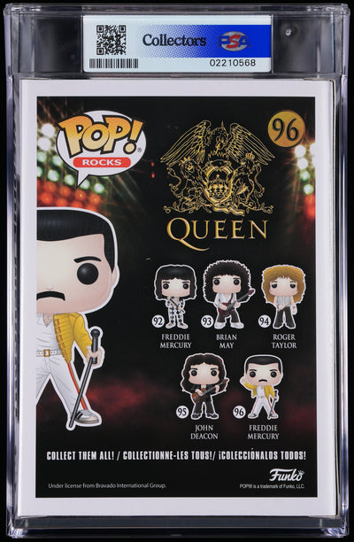 Funko Pop! PSA Graded Queen: Freddie Mercury PSA Graded 9 MINT Vinyl Figure #96 Cert #02210568