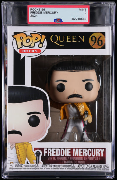 Funko Pop! PSA Graded Queen: Freddie Mercury PSA Graded 9 MINT Vinyl Figure #96 Cert #02210568