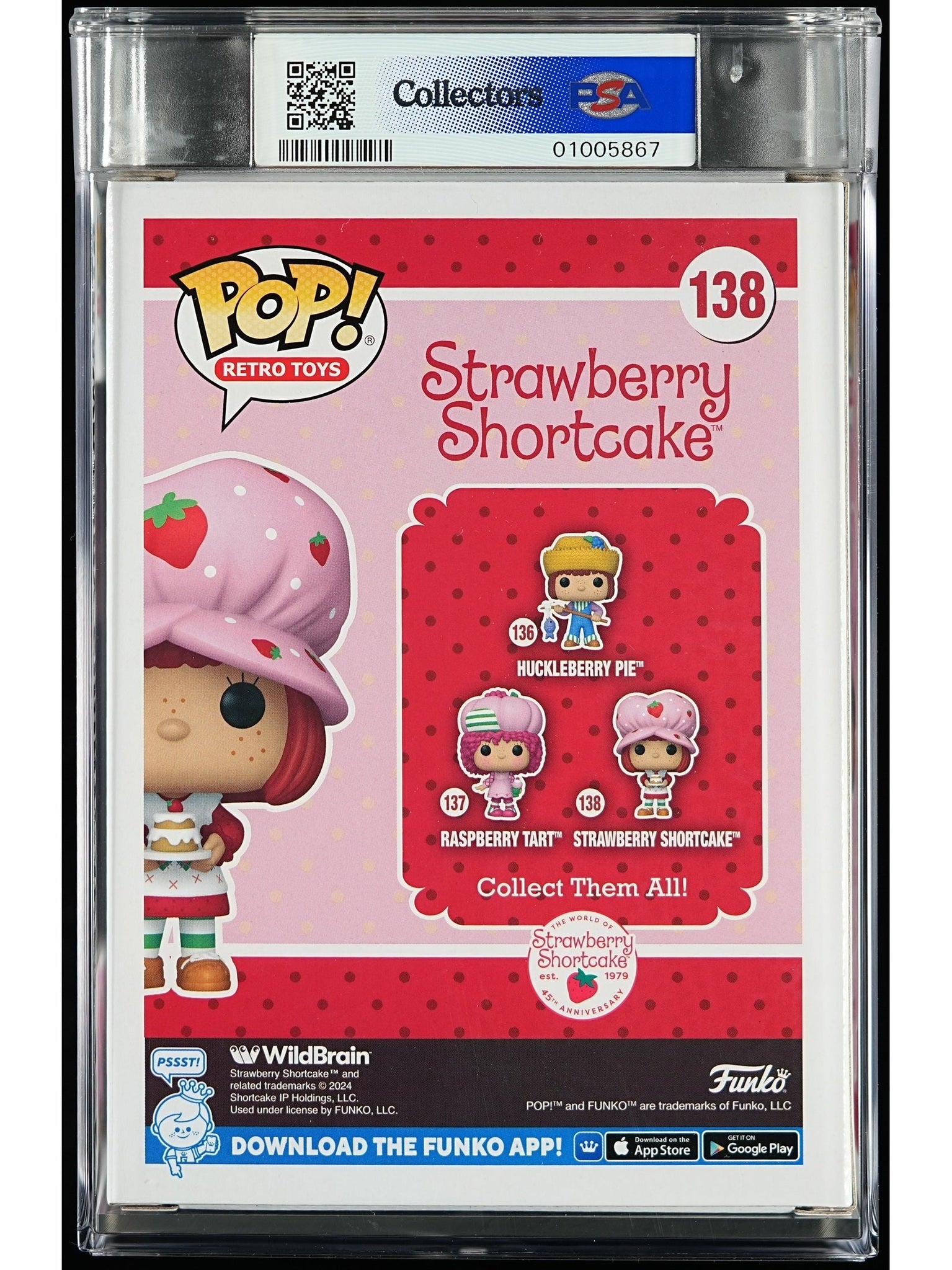 Funko Pop! Strawberry Shortcake: Strawberry Shortcake PSA Graded Vinyl Figure #138 Cert #01005867