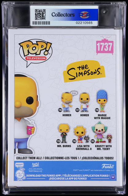Funko Pop! PSA Graded The Simpsons: Homer Simpson PSA Graded 10 GEM MINT Vinyl Figure #1737 Cert #02210565