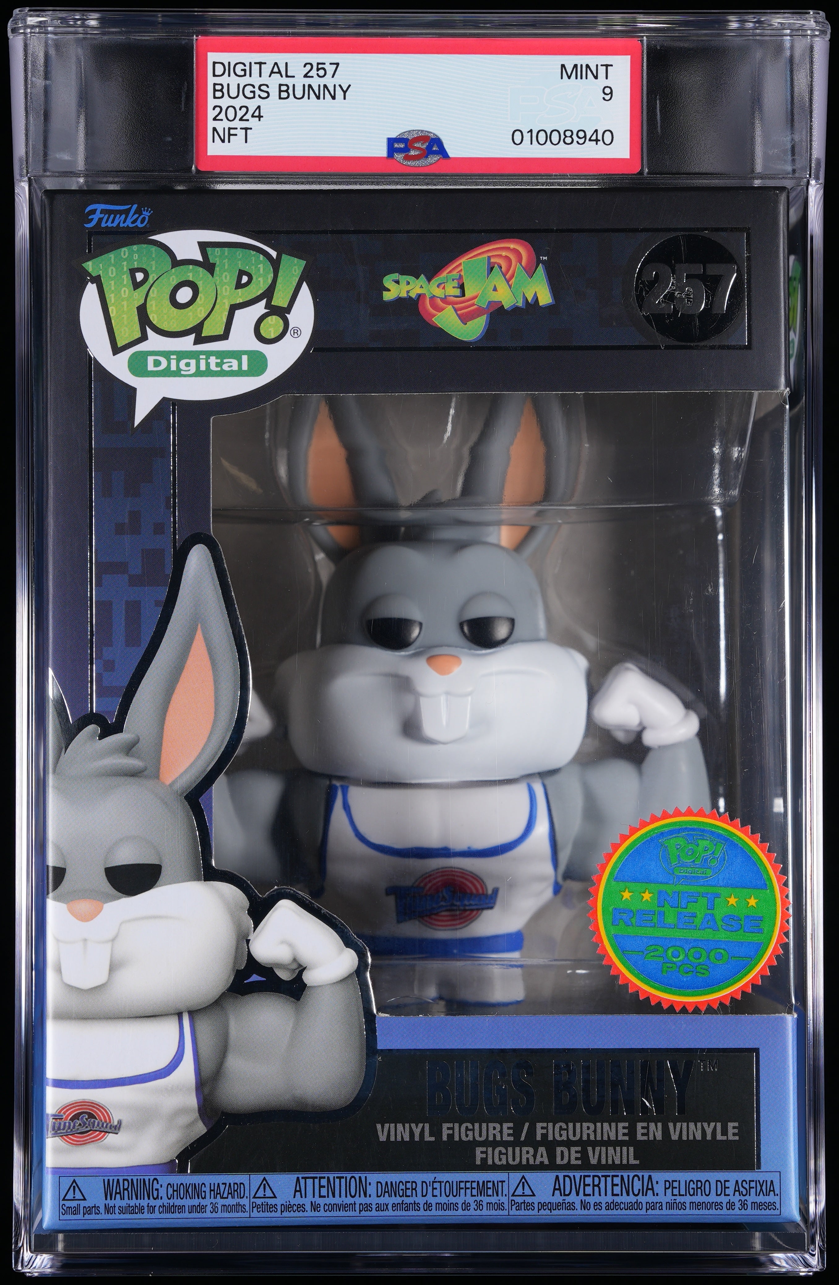 Funko Pop! PSA Graded Space Jam: Bugs Bunny PSA Graded 9 MINT Vinyl Figure #257 Cert #01008940
