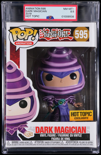 Funko Pop! PSA Graded Yu-Gi-Oh!: Dark Magician (Hot Topic) PSA Graded 8.5 NM-MT+ Vinyl Figure #595 Cert #01008938