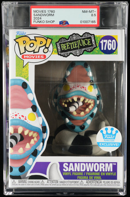 Funko Pop! Beetlejuice: Sandworm (Funko Shop) PSA Graded Vinyl Figure #1760 Cert #01007165