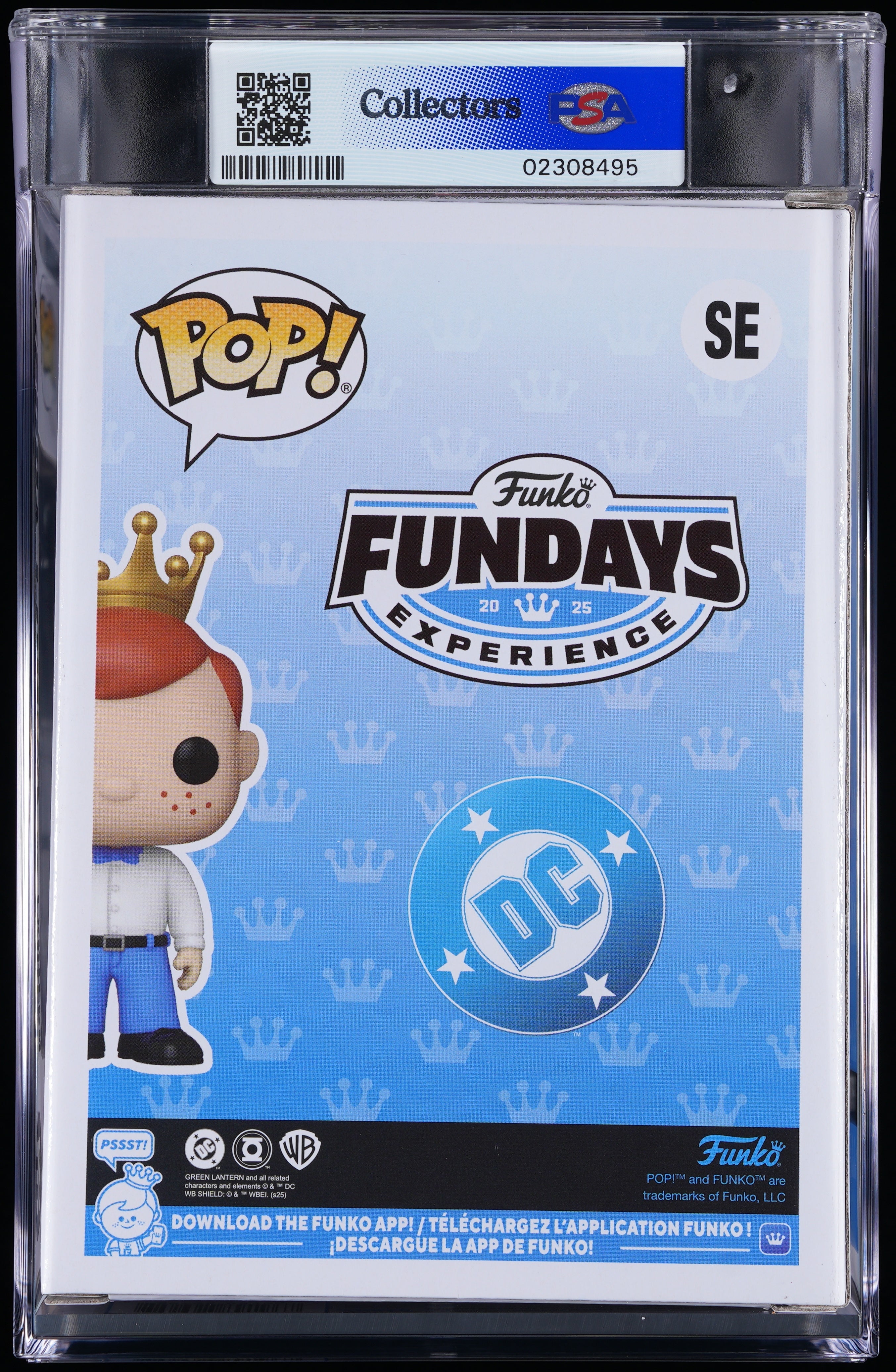 Funko Pop! PSA Graded DC Comics: Freddy as White Lantern Translucent (2025 Fundays) PSA Graded 8.5 NM-MT+ Vinyl Figure #SE Cert #02308495