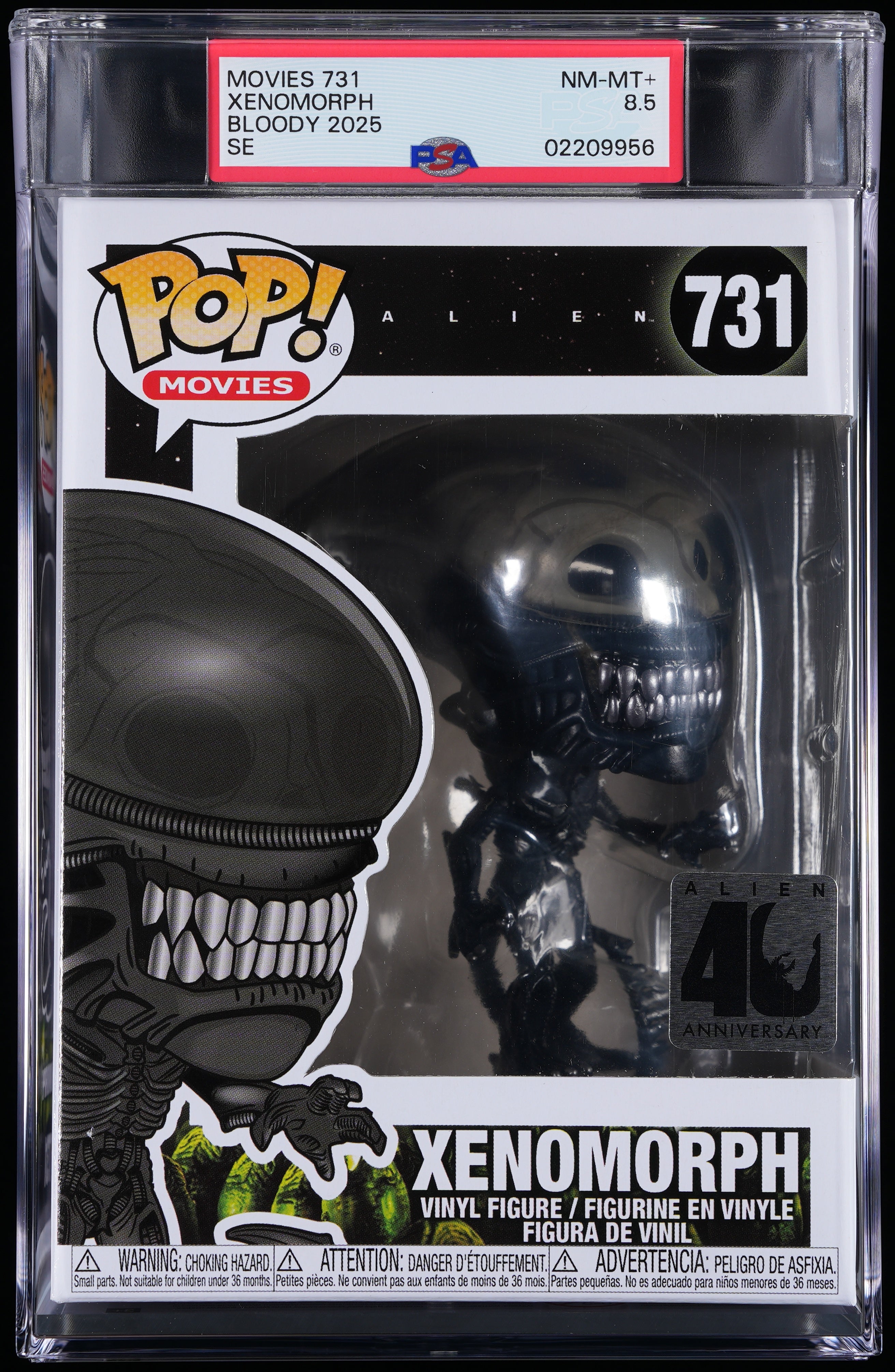 Funko Pop! PSA Graded Alien: Xenomorph PSA Graded 8.5 NM-MT+ Vinyl Figure #731 Cert #02209956