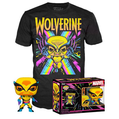 Funko POP! Multi-Pack Marvel: Black Light Wolverine & Medium T-Shirt 2-Pack (Target Exclusive) Vinyl Figure #802