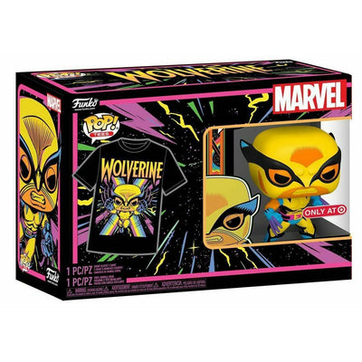 Funko POP! Multi-Pack Marvel: Black Light Wolverine & Medium T-Shirt 2-Pack (Target Exclusive) Vinyl Figure #802