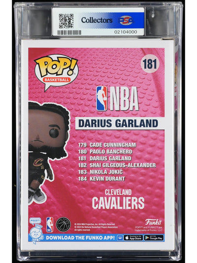 Funko Pop! NBA Cleveland Cavaliers: Darius Garland PSA Graded Vinyl Figure #181 Cert #02104000
