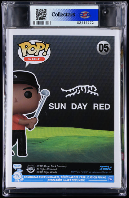 Funko Pop! PSA Graded Sun Day Red: Tiger Woods PSA Graded 8.5 NM-MT+ Vinyl Figure #05 Cert #02111772