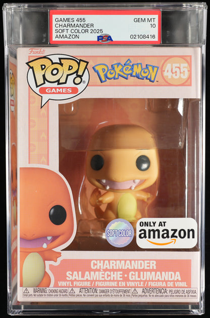 Funko Pop! PSA Graded Pokemon: Charmander PSA Graded 10 GEM MINT Vinyl Figure #455