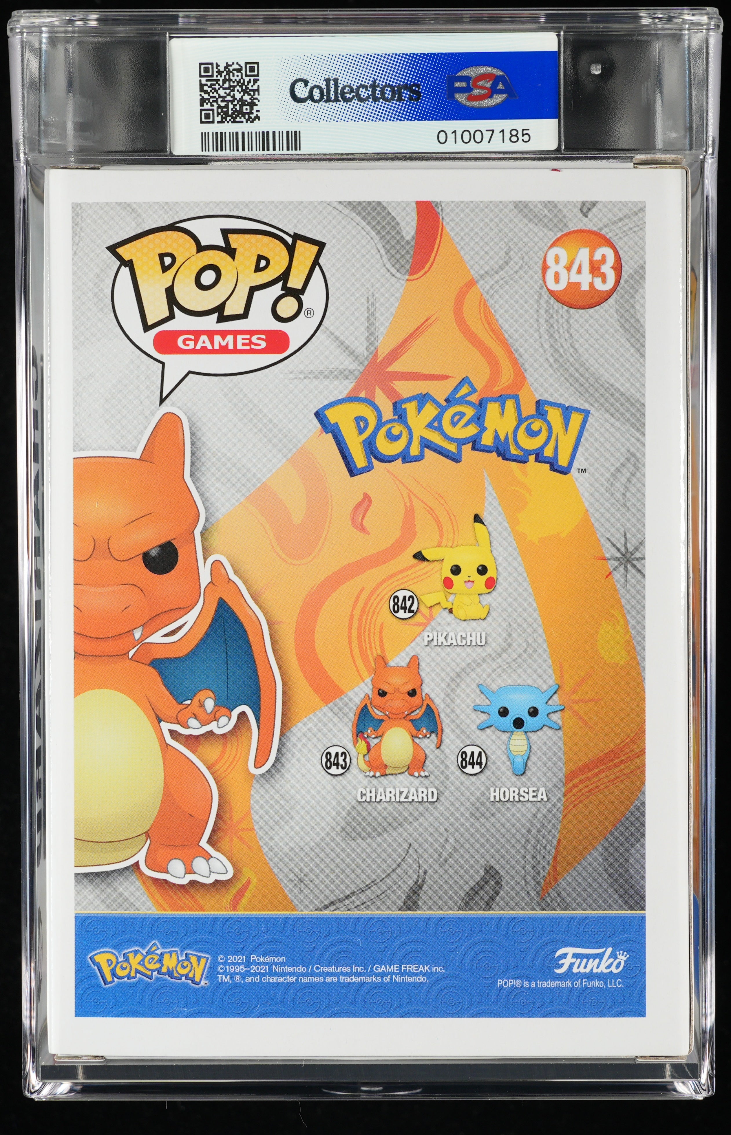 Funko Pop! PSA Graded Pokemon: Charizard PSA Graded 8.5 NM-MT+ Vinyl Figure #843 Cert #01007185