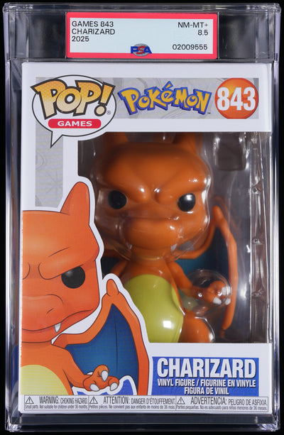 Funko Pop! PSA Graded Pokemon: Charizard PSA Graded 8.5 NM-MT+ Vinyl Figure #843 Cert #02009555