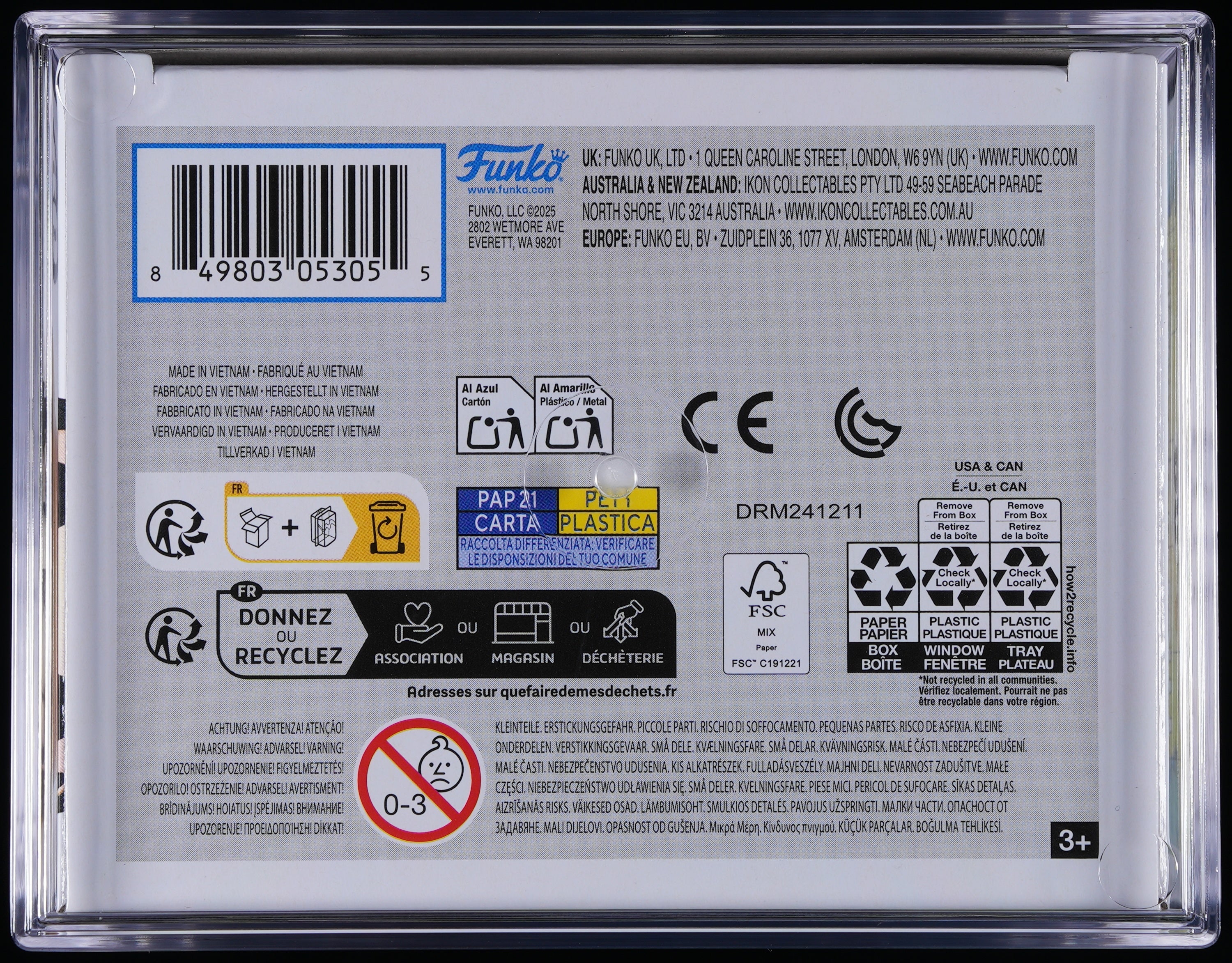 Funko Pop! PSA Graded One Piece: Monkey D. Luffy PSA Graded 9 MINT Vinyl Figure #98 Cert #02111750