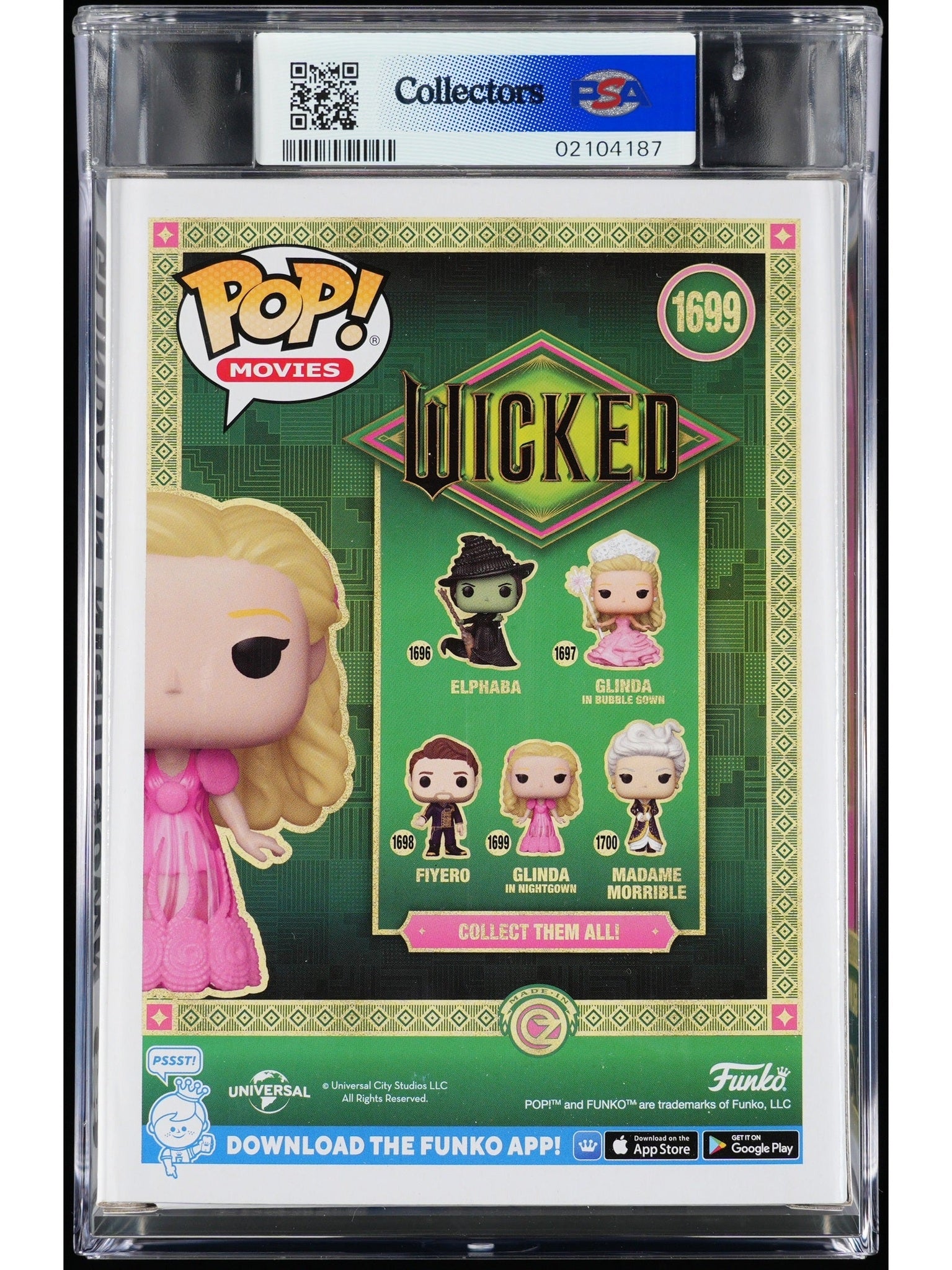 Funko Pop! Wicked: Glinda in Nightgown PSA Graded Vinyl Figure #1699
