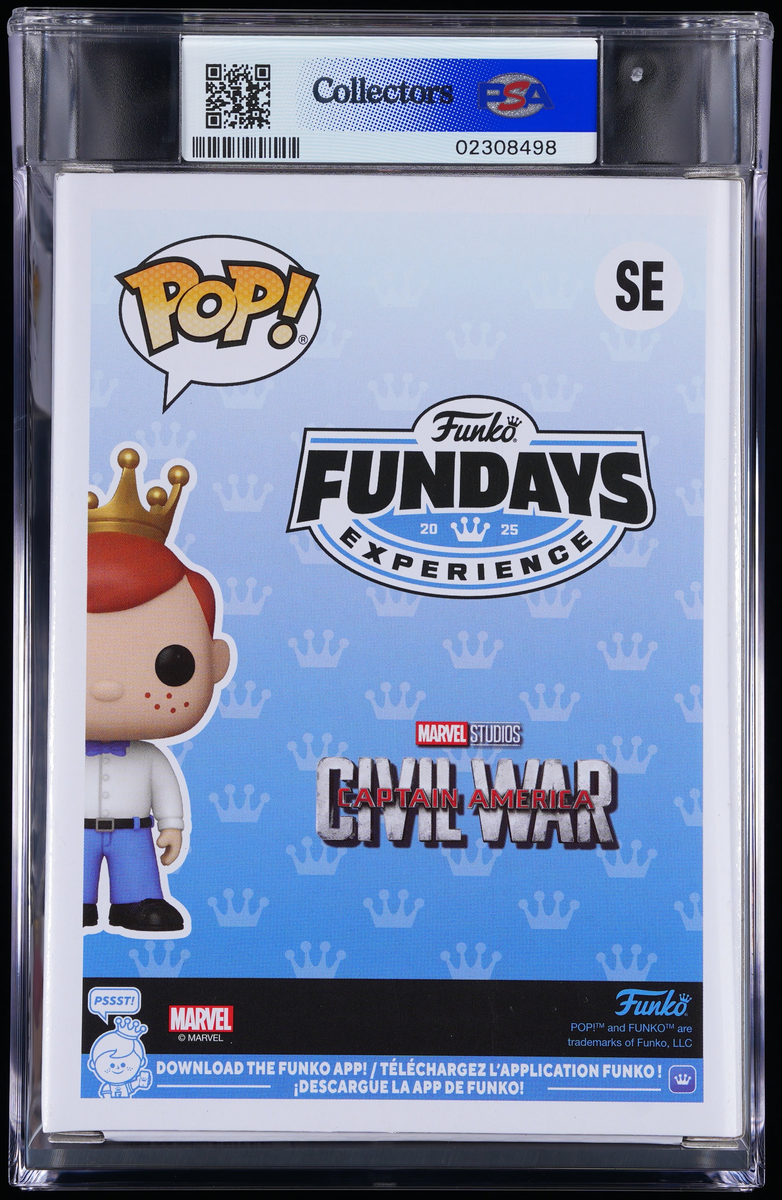 Funko Pop! PSA Graded Marvel: Freddy as Iron Man (2025 Fundays) PSA Graded 9 MINT Vinyl Figure #SE Cert #02308498