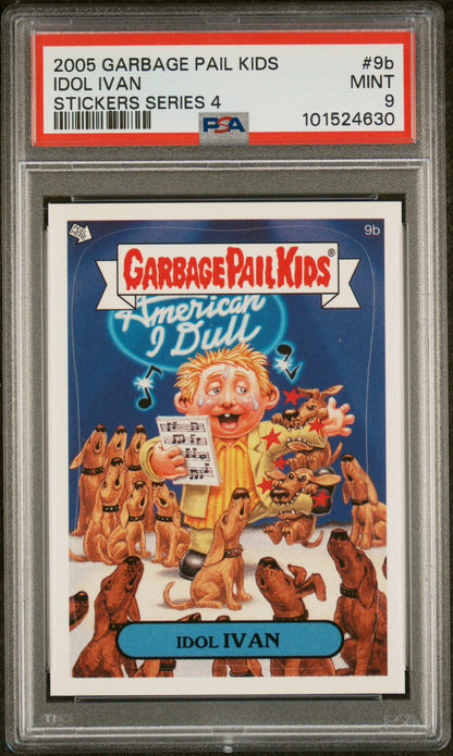 Garbage Pail Kids Stickers Series 4 9B Idol Ivan PSA 9 MINT Cert #101524630