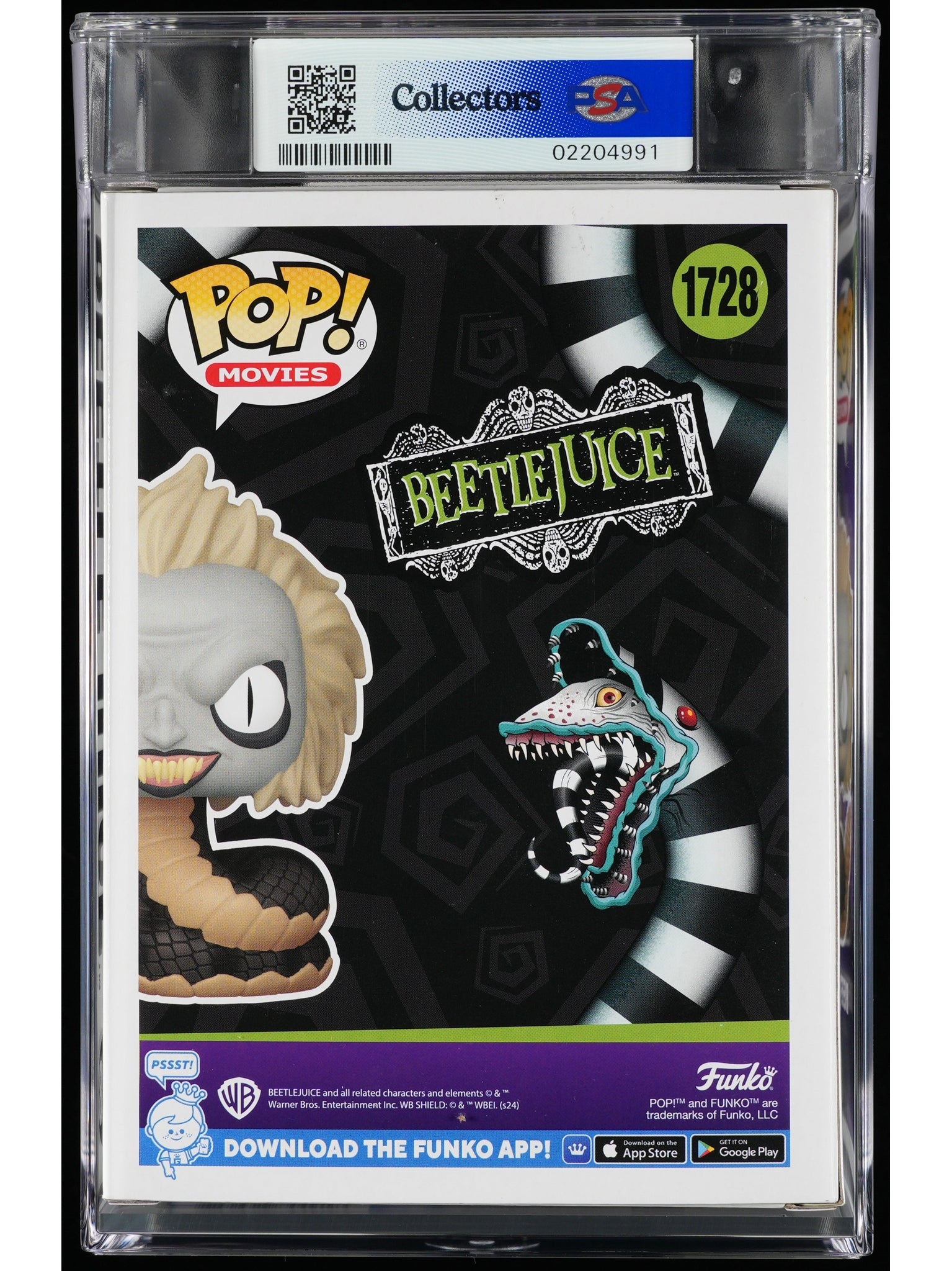 Funko Pop! Beetlejuice: Beetlejuice PSA Graded Vinyl Figure #1728 Cert #02204991
