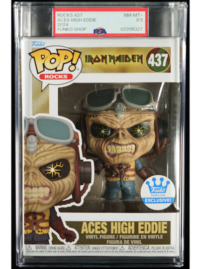 Funko Pop! Iron Maiden: Aces High Eddie PSA Graded Vinyl Figure #437 Cert #02206327