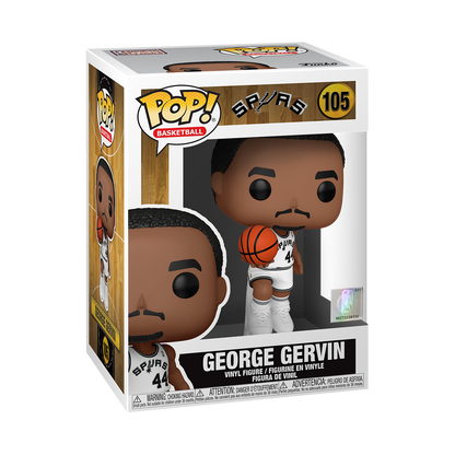 Funko Pop NBA George Gervin (Home Jersey) Spurs Vinyl Figure #105