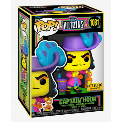 Funko Pop! Disney Villains Pop! Captain Hook #1081 Blacklight Exclusive