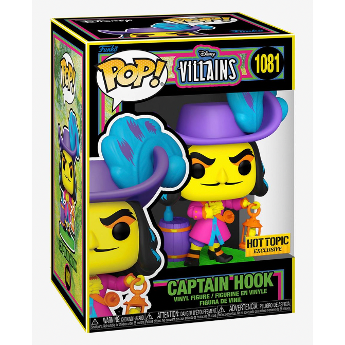 Funko Pop! Disney Villains Pop! Captain Hook #1081 Blacklight Exclusive